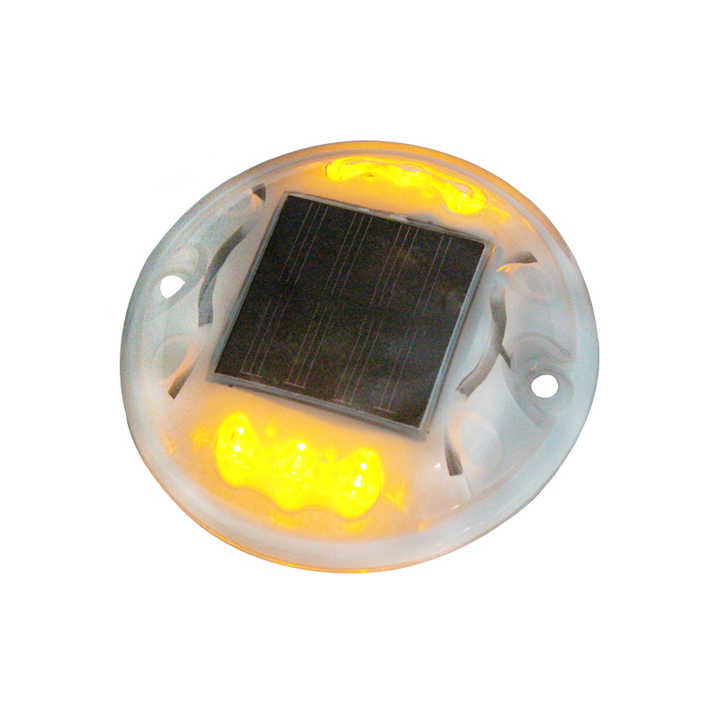 FCC Flashing Solar Road Stud Κίτρινο LED Σημάδια Πεζοδρόμου Απόσταση θέασης 1000m